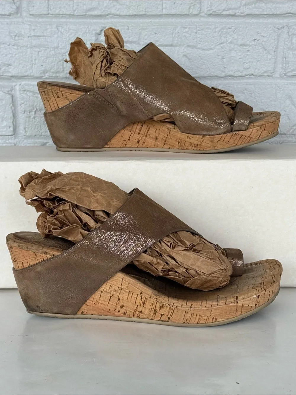 Metallic Donald Pliner Gyer Wedge Sandals Bundle Women's 8.5